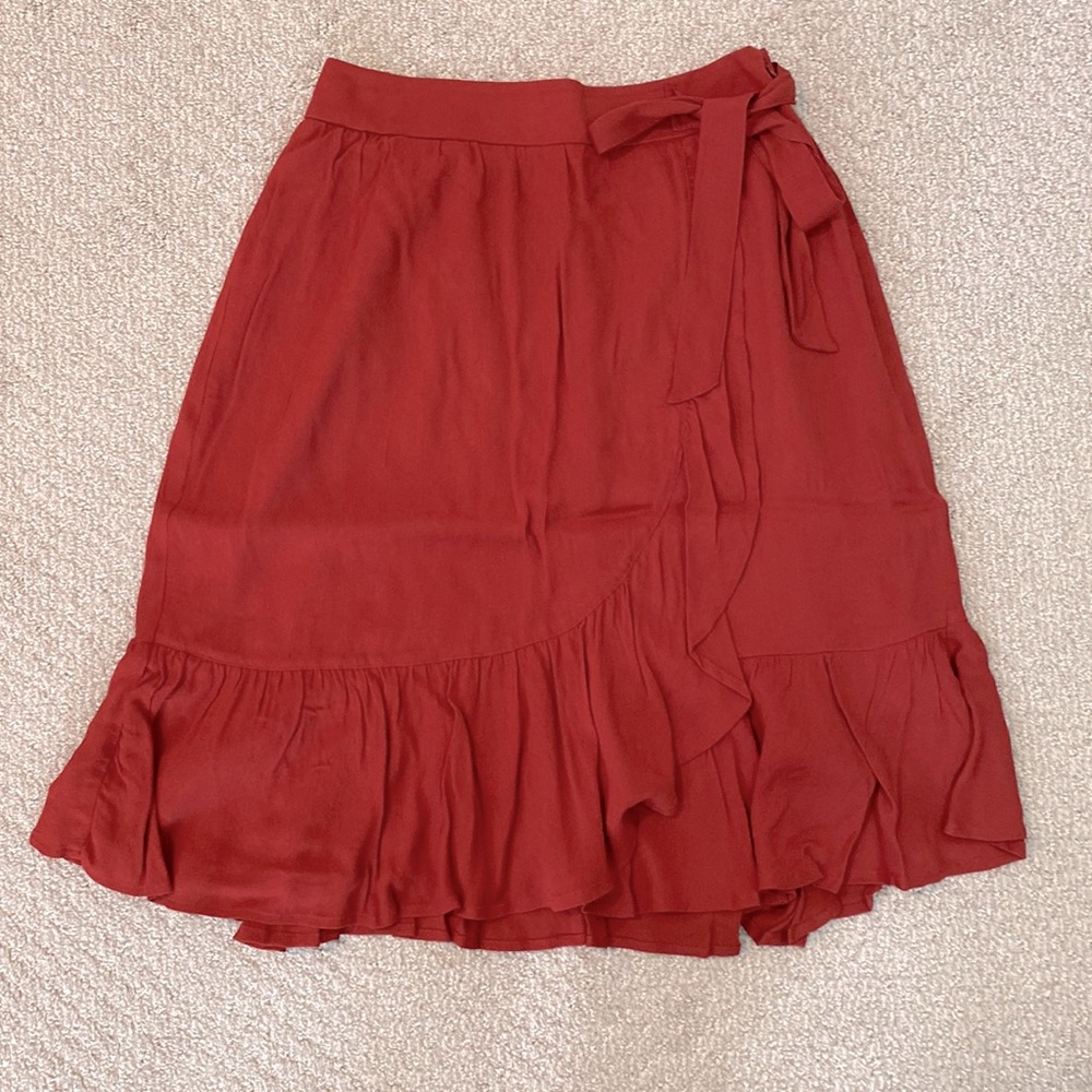 LOFT Wrap Ruffled Skirt